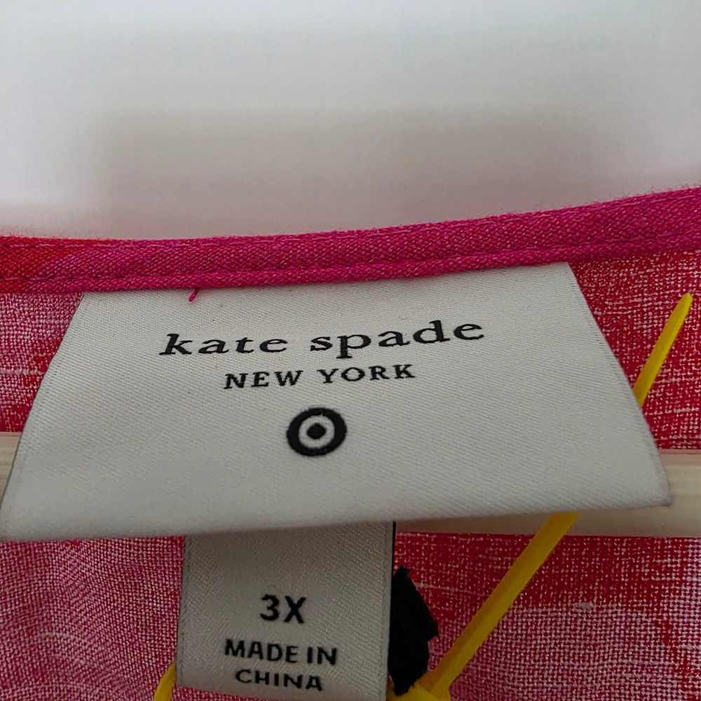 Kate Spade New York Target Pink Red Floral V-Neck Midi Dress 3X NWT Soft Girl - Picture 6 of 9